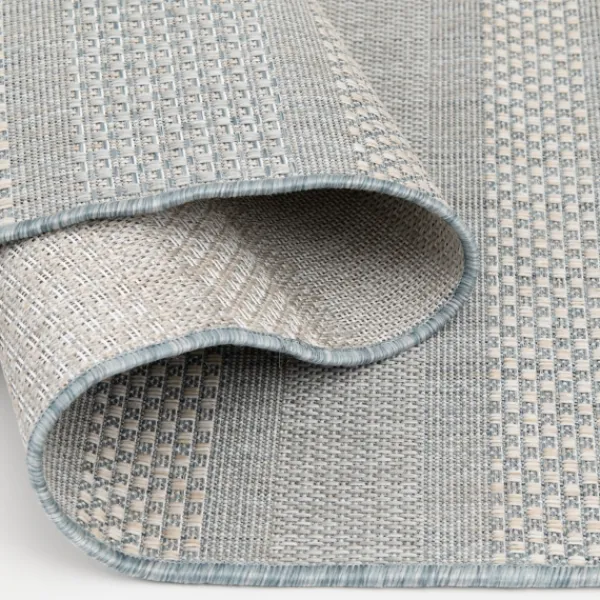 Outdoor Rugs-Kirkland's Home Blue Elletta Indoor/Outdoor Area Rug, 2X7 Gray