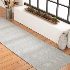 Outdoor Rugs-Kirkland's Home Blue Elletta Indoor/Outdoor Area Rug, 2X7 Gray