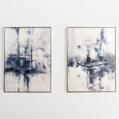 Canvas Art-Kirkland's Home Blue Era Abstract Ii Framed Canvas Art Print Blue/White
