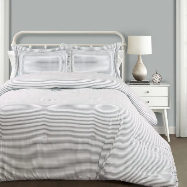 Comforters-Kirkland's Home Blue Farmhouse 3-Pc. King Comforter Set Blue/Ivory