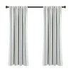 Curtains & Drapes-Kirkland's Home Blue Farmhouse Stripe Curtain Panels, Set Of 2 White/Blue
