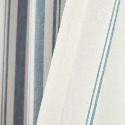 Curtains & Drapes-Kirkland's Home Blue Farmhouse Stripe Curtain Panels, Set Of 2 White/Blue