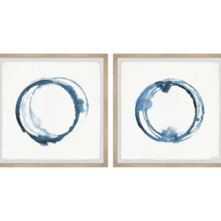 Framed Art-Kirkland's Home Blue Flash Framed Art Prints, Set Of 2 Blue/White
