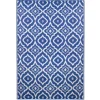 Outdoor Rugs-Kirkland's Home Blue Geometric Floral Outdoor Area Rug, 4X6 Blue/White