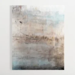 Canvas Art-Kirkland's Home Blue Haze Abstract Canvas Art Print White/Blue/Brown