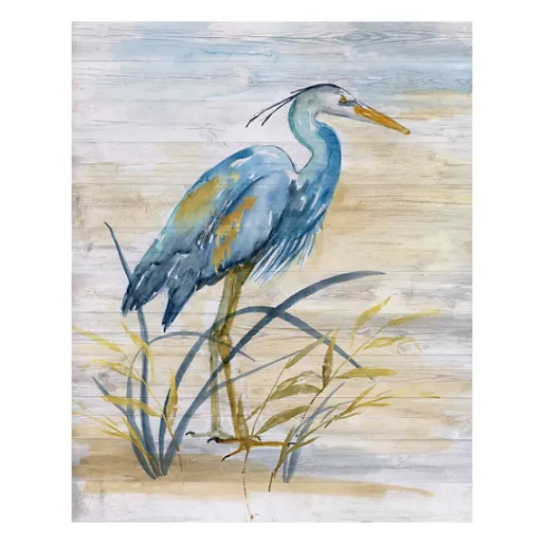 Canvas Art-Kirkland's Home Blue Heron Giclee Canvas Art Print Blue/Tan