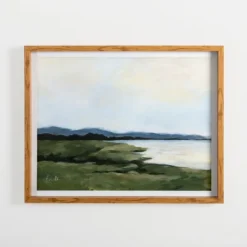 Framed Art-Kirkland's Home Blue Inkland Framed Art Print Green/Blue/White