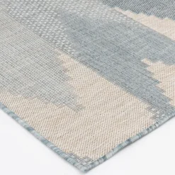 Outdoor Rugs-Kirkland's Home Blue Malibu Arrows Outdoor Area Rug, 7X9 Blue/Ivory