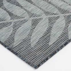 Outdoor Rugs-Kirkland's Home Blue Malibu Leafy Outdoor Area Rug, 7X10 Blue/Gray