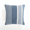 Pillows-Kirkland's Home Blue Malibu Stripes Pillow Blue/White