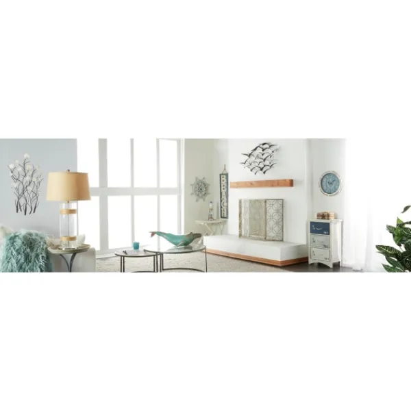 Clocks-Kirkland's Home Blue Metal And Rope Wall Clock, 17 In.