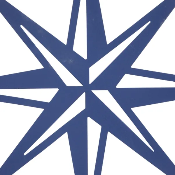 Wall Plaques-Kirkland's Home Blue Metal Layered Star Plates Wall Plaque Blue/White