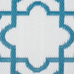 Outdoor Rugs-Kirkland's Home Blue Moroccan Trellis Outdoor Area Rug, 4X6 Blue/White