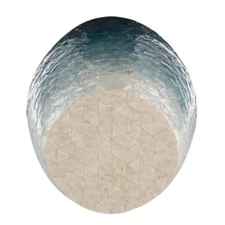 Accent & End Tables-Kirkland's Home Blue Ombre Mosaic Capiz Shell Drum End Table