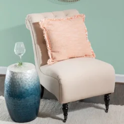 Accent & End Tables-Kirkland's Home Blue Ombre Mosaic Capiz Shell Drum End Table