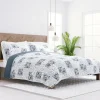 Quilts-Kirkland's Home Blue Patchwork Reversible 2-Pc. Twin Quilt Set Blue/White/Gray
