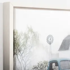 Canvas Art-Kirkland's Home Blue Pickup Truck And Barn Canvas Art Print Blue/Green/White