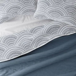 Quilts-Kirkland's Home Blue Scalloped Reversible 2-Pc. Twin Quilt Set Blue/White