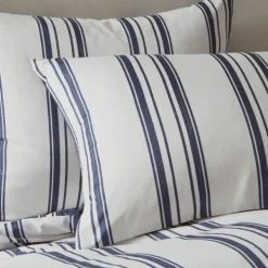 Comforters-Kirkland's Home Blue Stripe Jackson 3-Pc. Full/Queen Comforter Set Blue/White