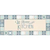 Kitchen & Floor Mats-Kirkland's Home Blue Welcome To The Kitchen Floor Mat, 24X60 Blue/Ivory
