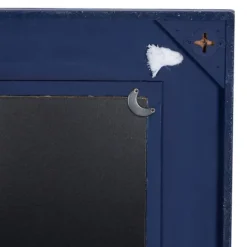 Decorative Mirrors-Kirkland's Home Blue Wood Frame Mirror With White Rope