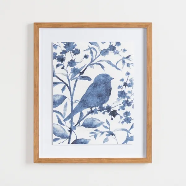 Framed Art-Kirkland's Home Bluebird On Branch I Framed Art Print Blue/White
