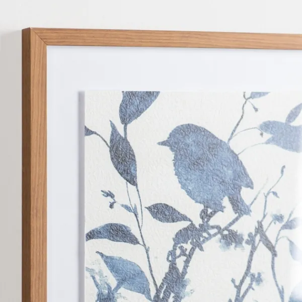 Framed Art-Kirkland's Home Bluebird On Branch Ii Framed Art Print White/Blue