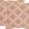 Pillows-Kirkland's Home Blush Knotted Diamond Throw Pillows, Set Of 2 Pink