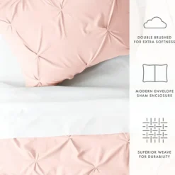 Duvets-Kirkland's Home Blush Pinched 2-Pc. Twin Duvet Cover Set Pink