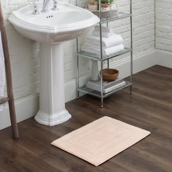 Bathroom Rugs-Kirkland's Home Blush Reversible Cotton Bath Mat, 34 In. Pink