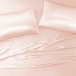 Bed Sheets-Kirkland's Home Blush Satin Standard 2-Pc. Pillow Case Set Pink