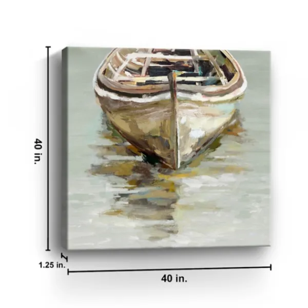 Canvas Art-Kirkland's Home Boats Giclee Canvas Art Print Tan