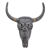 Wall Plaques-Kirkland's Home Bohemian Bull Wall Plaque Gray
