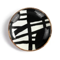 Wall Plaques-Kirkland's Home Bold Black And White Hanging Bowl Wall Plaque Black/White