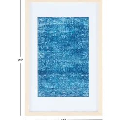 Wall Plaques-Kirkland's Home Bold Framed Textile Wall Plaque Blue