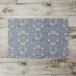 Kitchen & Floor Mats-Kirkland's Home Botanical Butterfly Floor Mat Blue