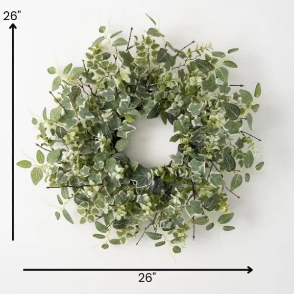 Wreaths-Kirkland's Home Botanical Foliage Wreath Green