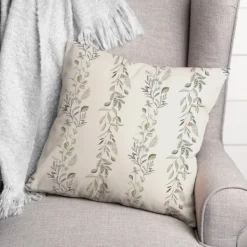 Pillows-Kirkland's Home Botanical Vines Pillow White
