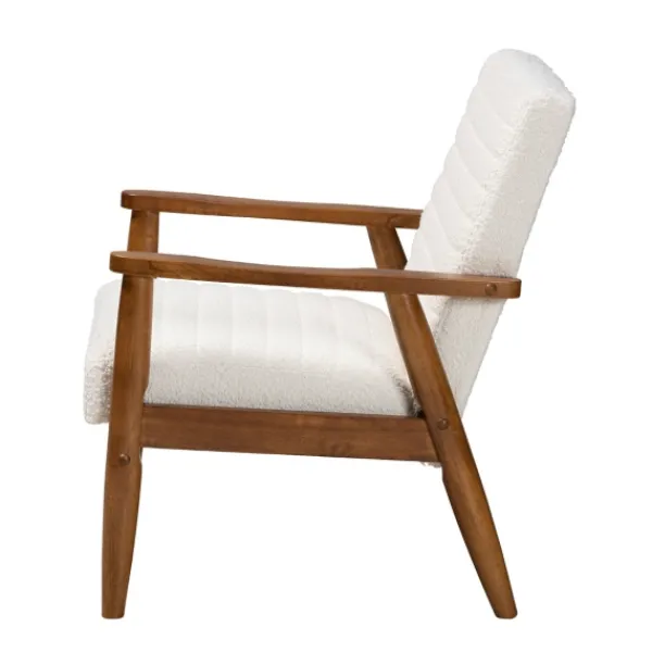 Accent Chairs-Kirkland's Home Boucle & Wood Frame Accent Chair Ivory