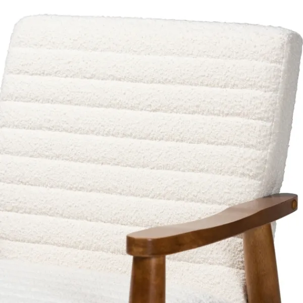 Accent Chairs-Kirkland's Home Boucle & Wood Frame Accent Chair Ivory