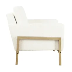 Accent Chairs-Kirkland's Home Boucle Wood Frame Accent Chair White