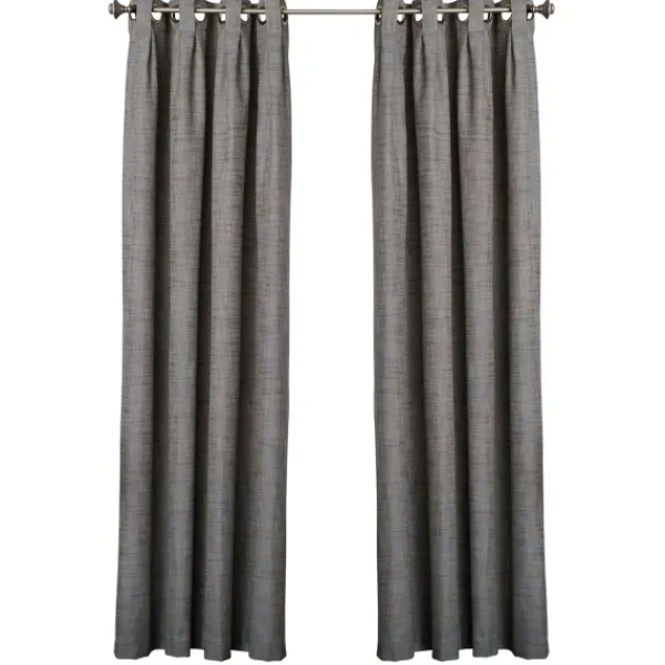 Curtains & Drapes-Kirkland's Home Box Pleated Single Curtain Panel, 84 In. Gray