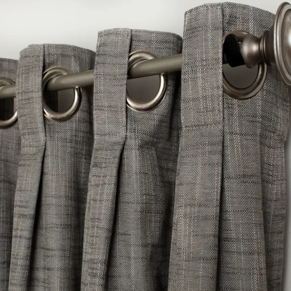 Curtains & Drapes-Kirkland's Home Box Pleated Single Curtain Panel, 84 In. Gray