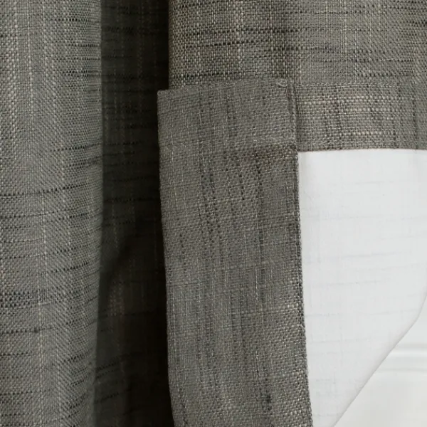 Curtains & Drapes-Kirkland's Home Box Pleated Single Curtain Panel, 84 In. Gray