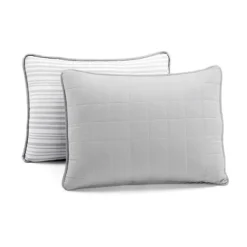 Quilts-Kirkland's Home Box Stitch Cotton Full/Queen 3-Pc. Quilt Set Gray