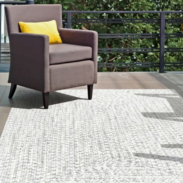 Outdoor Rugs-Kirkland's Home Braided Leah Indoor/Outdoor Area Rug, 5X8 Gray