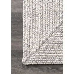 Outdoor Rugs-Kirkland's Home Braided Leah Indoor/Outdoor Area Rug, 3X5 Ivory