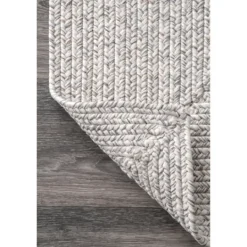 Outdoor Rugs-Kirkland's Home Braided Leah Indoor/Outdoor Area Rug, 3X5 Ivory