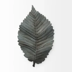 Wall Plaques-Kirkland's Home Brattea Leaf Metal Wall Plaque Blue/Gray