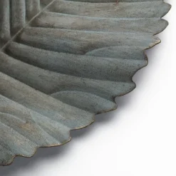 Wall Plaques-Kirkland's Home Brattea Leaf Metal Wall Plaque Blue/Gray